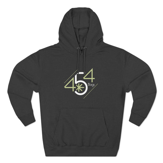 Black hoodie with the 454 Bags logo, combining comfort and brand style.