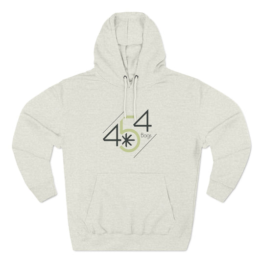 Light gray hoodie featuring the 454 Bags logo, combining comfort with style.