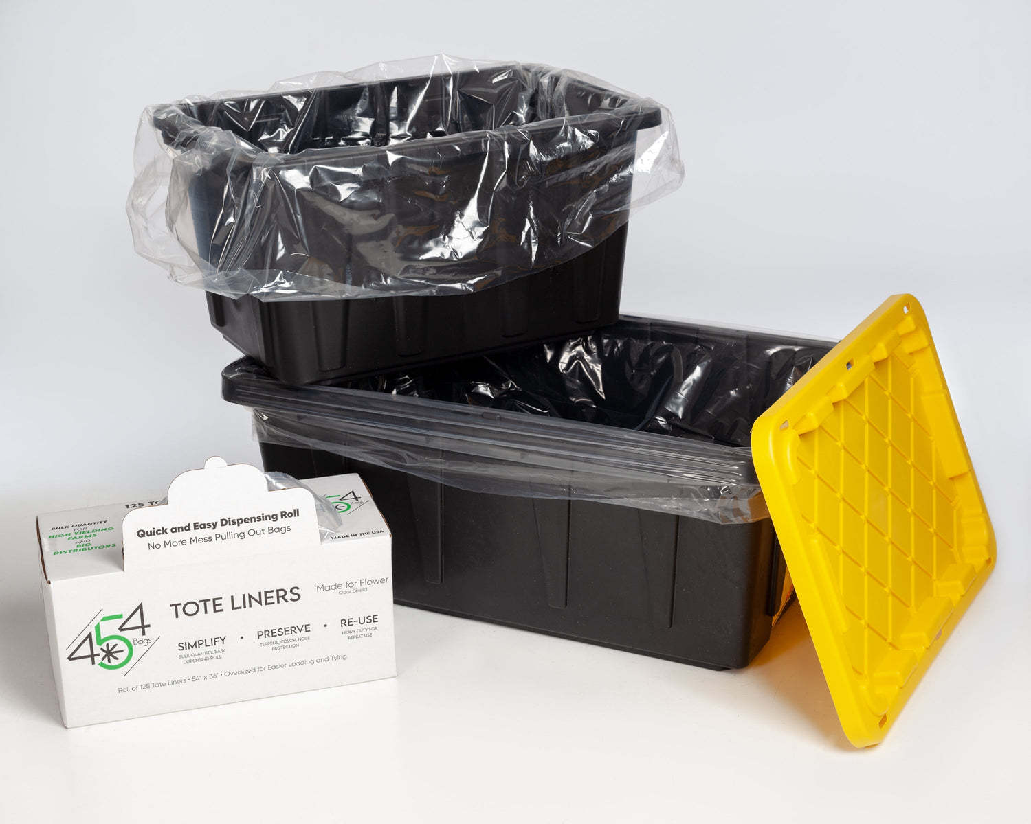 image of 454 bags tote liners in use - 27 gallon