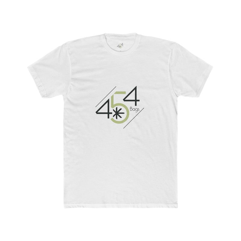 Front view of a white 454 Bags T-shirt. 454 Bags logo centered on the chest.