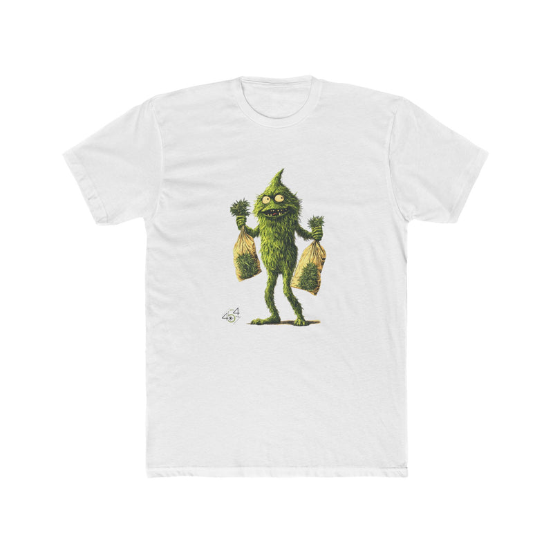 Front view of a white T-shirt with the 454 Bags Nugsie Monster character graphic.
