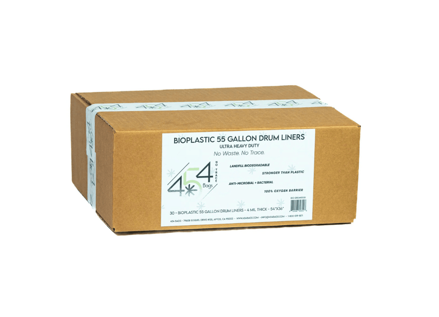 454 Bags cardboard box labeled opaque drum liners