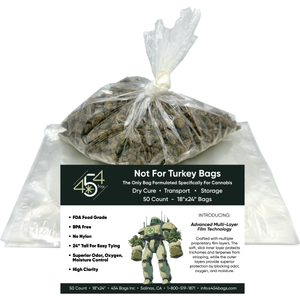 Not For Turkey Bags - 18x24 Cannabis Storage Solution - Film Layer Technology - Maximum Oxygen Barrier