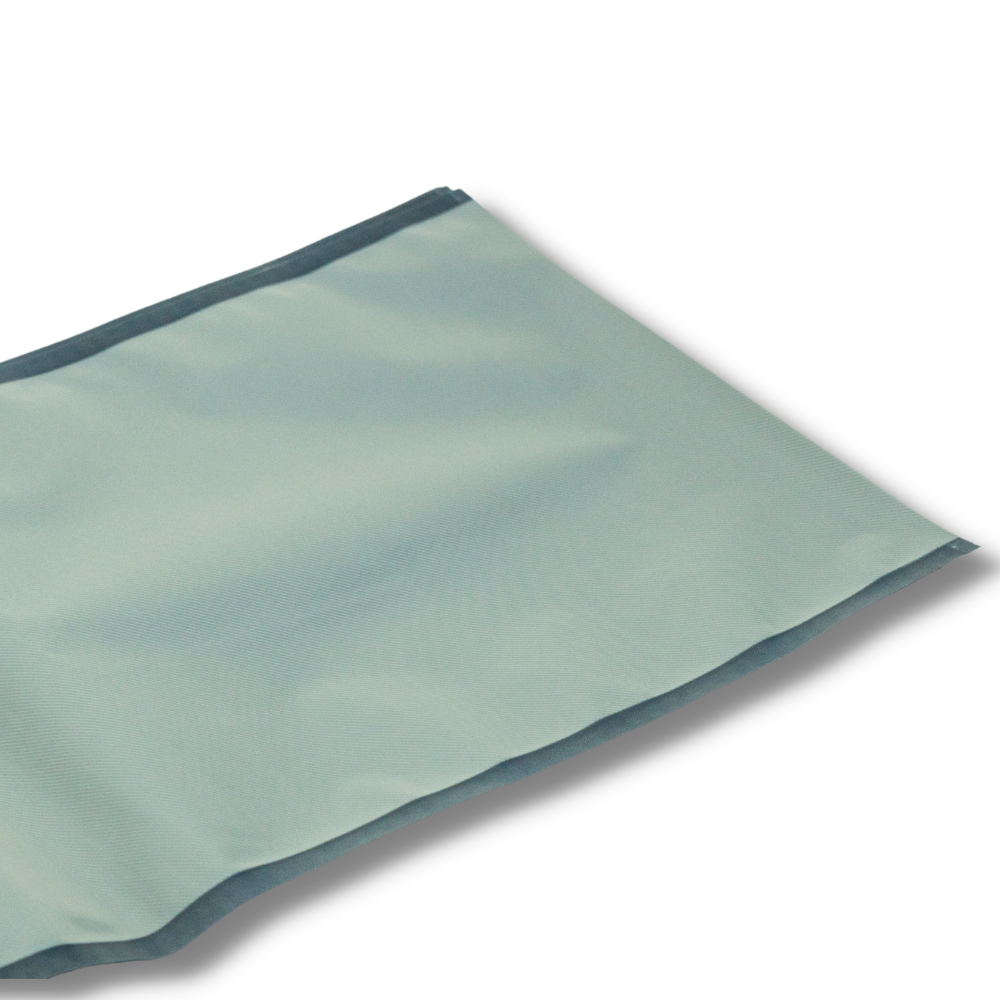 "Angle view of 454 Bags' bioplastic vacuum bag, emphasizing strength and quality seal.