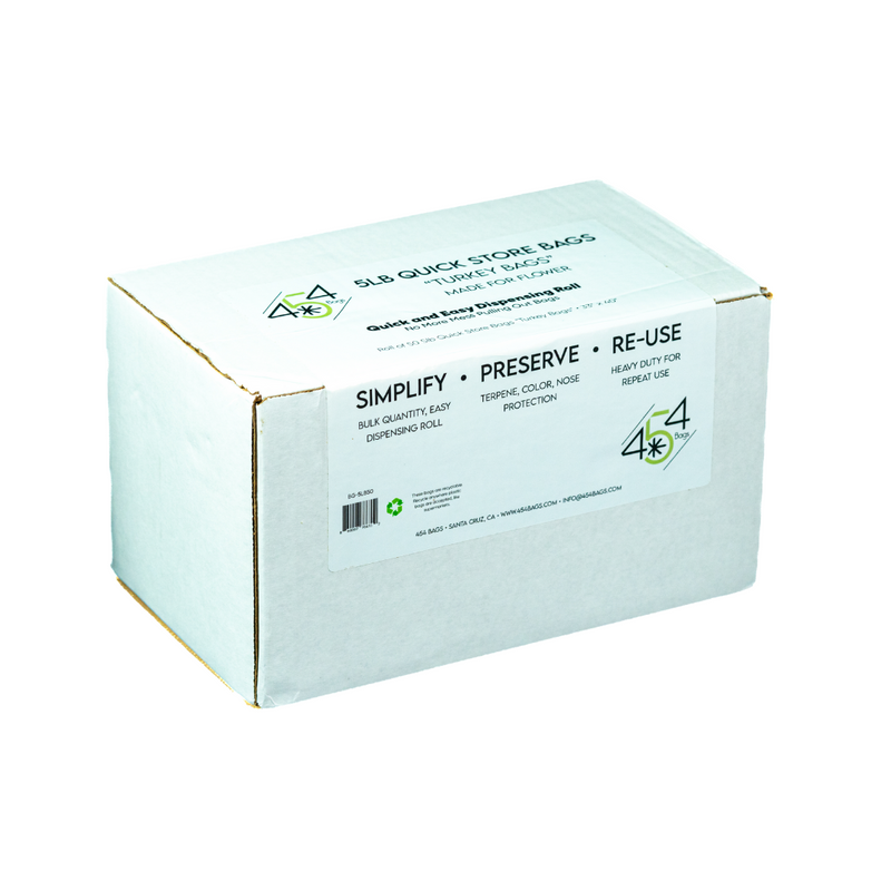 Angled view of a 454 Bags Quick Store storage bag dispenser box