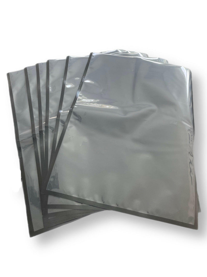 Stack of 454 Bags 5 mil black and clear vacuum sealer bags